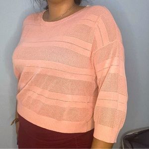 Pink knitted sweater